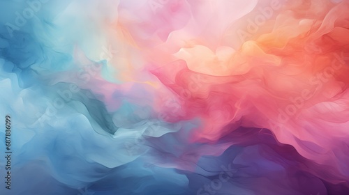 Naklejka Watercolor Style Backgrounds—blended colors, brushstroke textures, imparting a delightful painterly touch. A visual immersion into the world of fluid expression.