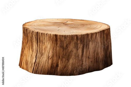 Arboreal Authority: Standing Tall on a Tree Stump Podium isolated on transparent background