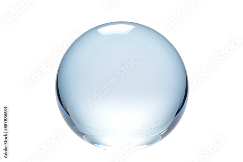 Transparent Tranquility: A Crystal Glass Bubble's Grace isolated on transparent background