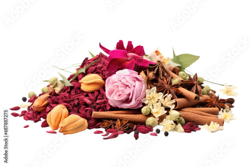 Nature's Fragrance: Elevate Your Space with Herbal Potpourri isolated on transparent background