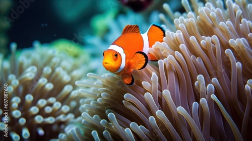 Clown fish in its anemone,Mayotte.   © 3D Station