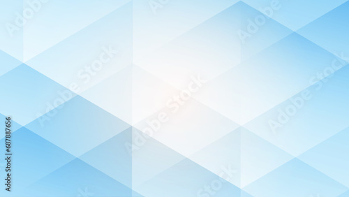 Abstract creative geometric shape on light blue background illustration.