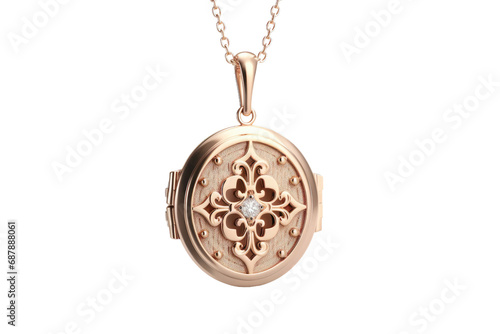 Faithful Adornments: The Beauty of Religious Lockets isolated on transparent background