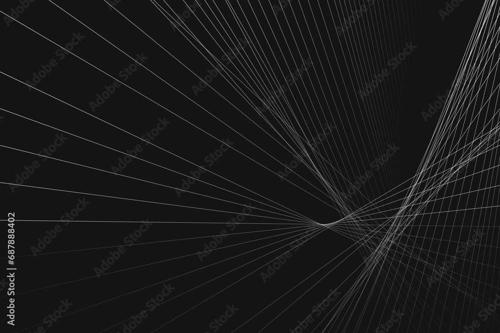 Abstract dynamic white lines. Abstract dynamic white lines.