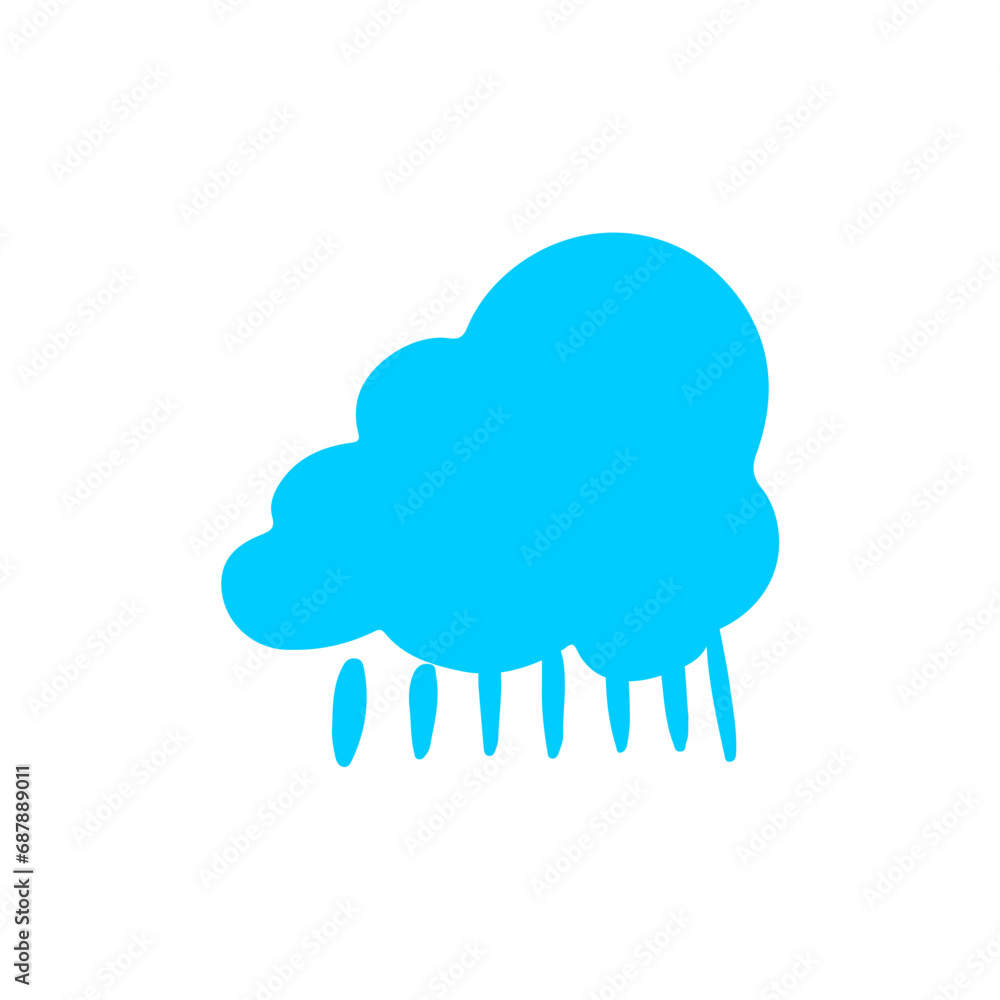 set of blue clouds with rain vector rain set of blue clouds with rain vector rain