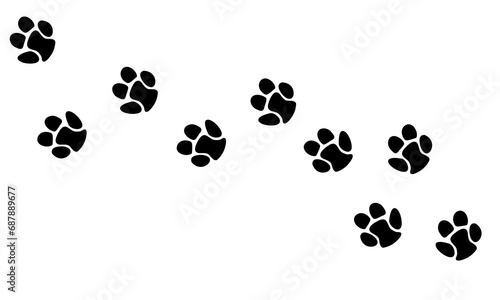 Hippopotamus paw print black isolate on white background .African animal vector illustration  wild animal doodle style for different design uses   book  banner   flayer or fabric pattern. 