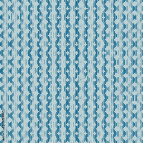Abstract background texture in geometric ornamental style. simple blue line check texture type patterns with cyan used for textiles..,