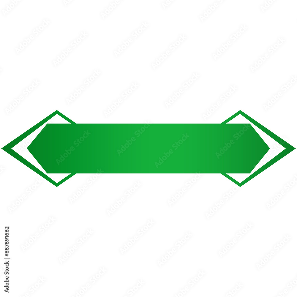 green double arrow and banner bar green double arrow and banner bar