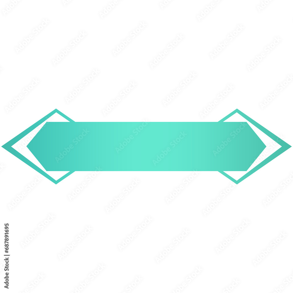 green mint double arrow and banner bar green mint double arrow and banner bar
