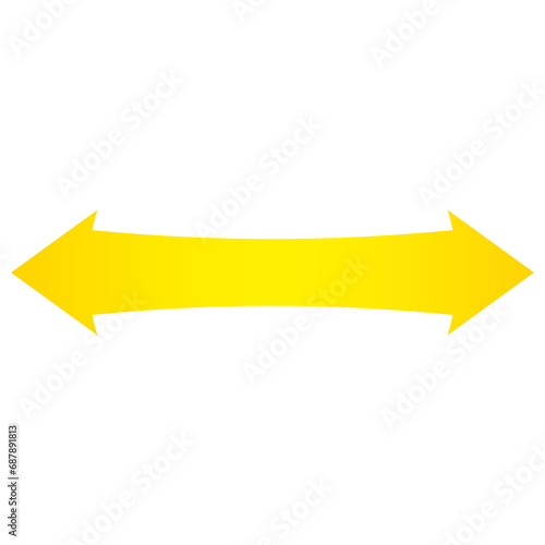yellow double arrow and banner bar