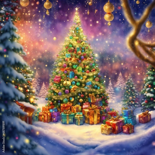 christmas tree and gifts © Kashi