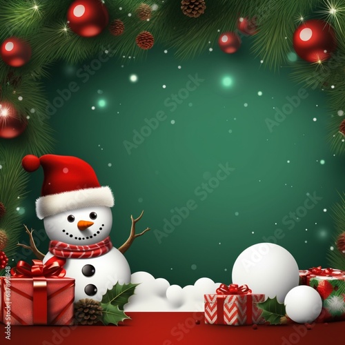 HD Christmas Background vector illustration   Merry Christmas   Cute Santa BG © Kajol