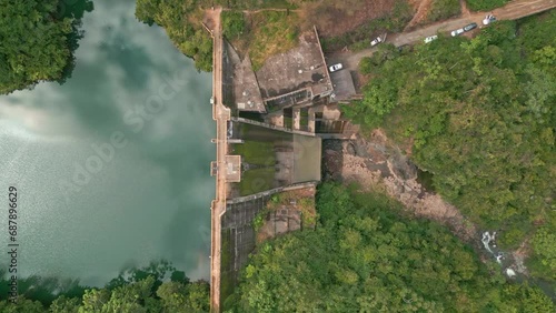 Tireo Dam in Loma de Blanco Bonao, Dominican Republic_top view photo