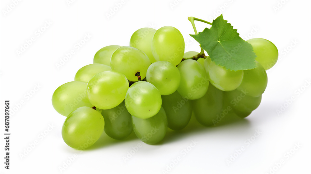 green grapes isolated on white green grapes isolated on white