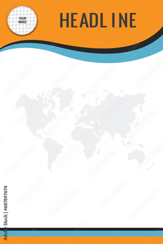 Obraz premium world map background template