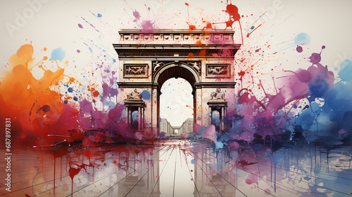 Arc of Triumph in Paris, France