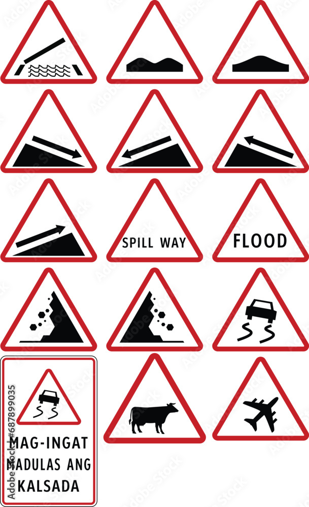 Road obstacle signs, Road signs in the Philippines, Regulatory signs indicate the application of legal or statutory requirements. Road obstacle signs, Road signs in the Philippines, Regulatory signs indicate the application of legal or statutory requirements.