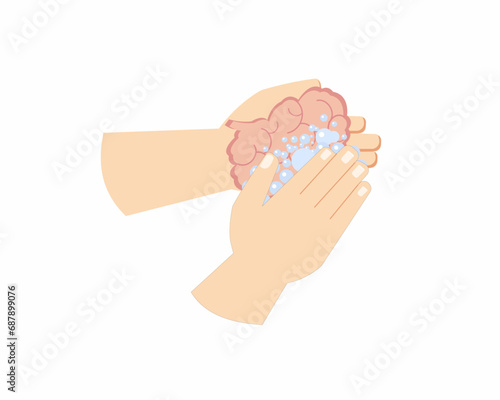brainwashing with fake news Manipulating the public through mass media flat vector design