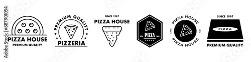 Pizza house - vector labels and signs collection.