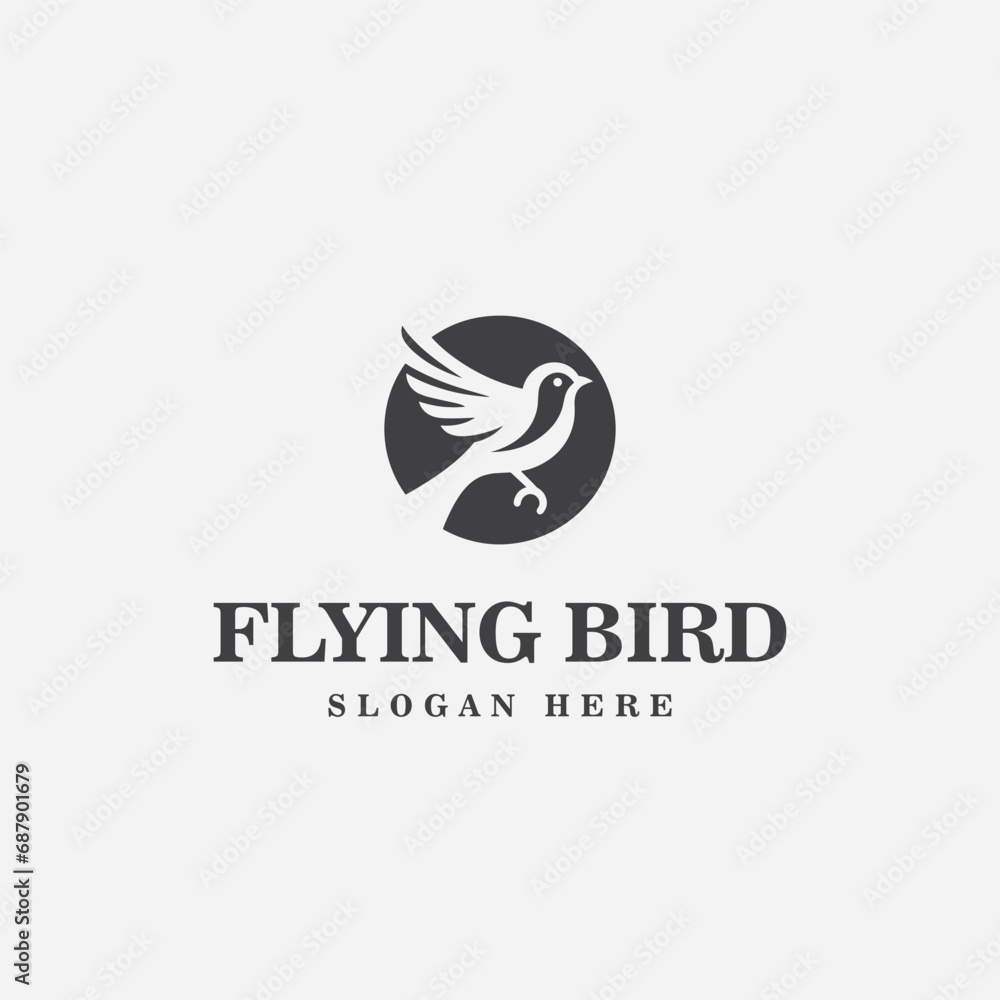 bird logo design, in black and white monochrome style bird logo design, in black and white monochrome style