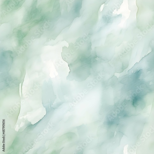 Pale gray blue green abstract watercolor drawing. Sage green color. Art background for design. Seamless Pattern. Generative AI