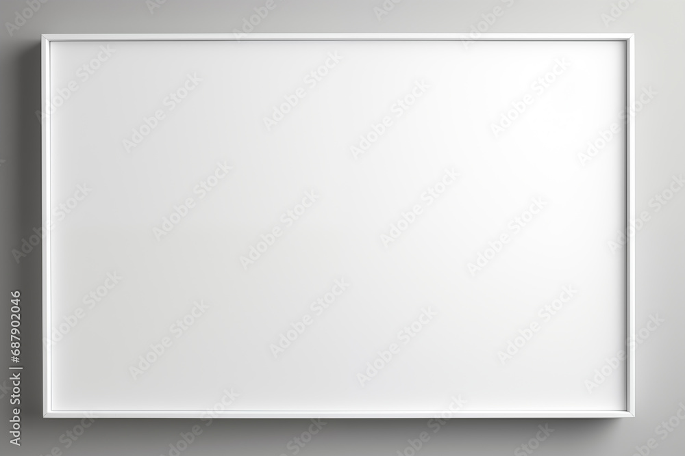 Obraz premium an empty white frame in a white room