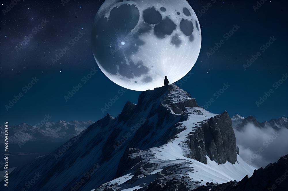 moon over the mountains moon over the mountains