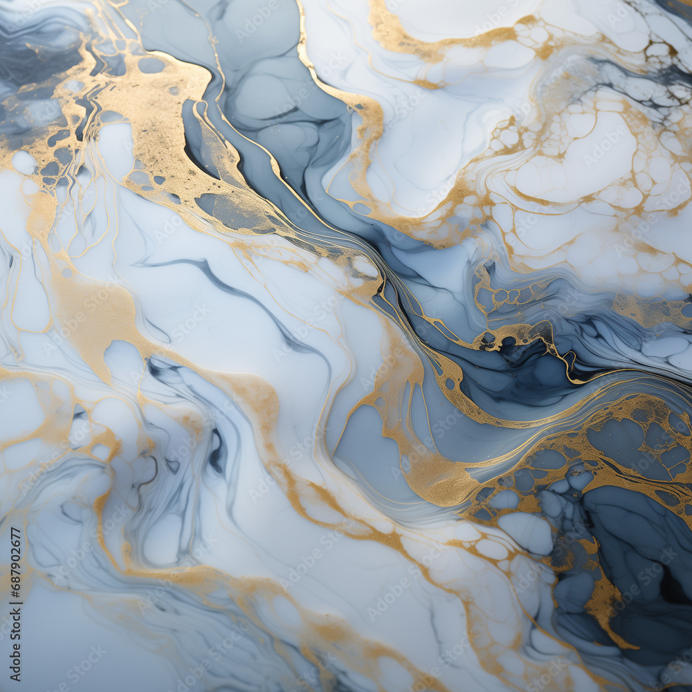Obraz premium A close-up of marble with elegant swirling patterns, showcasing the natural beauty of the stone.