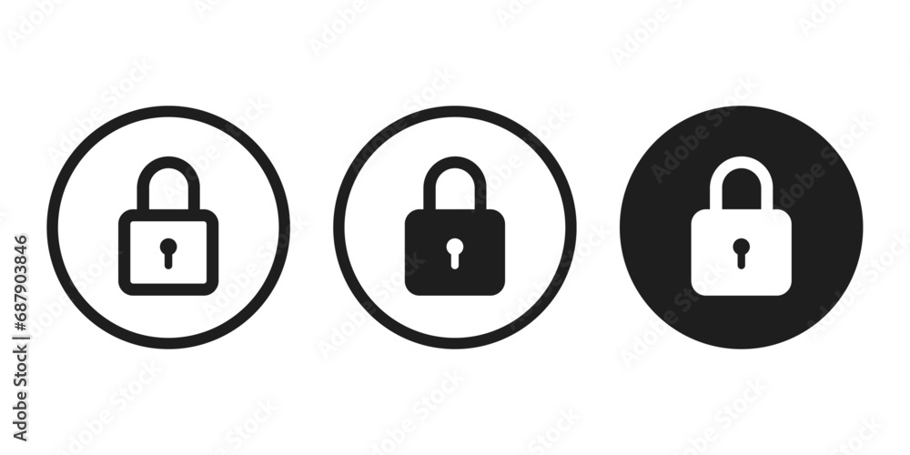 Padlock icon vector. Lock icon Silhouette. Private access, restricted access sign. Security symbol vector. Padlock icon vector. Lock icon Silhouette. Private access, restricted access sign. Security symbol vector.