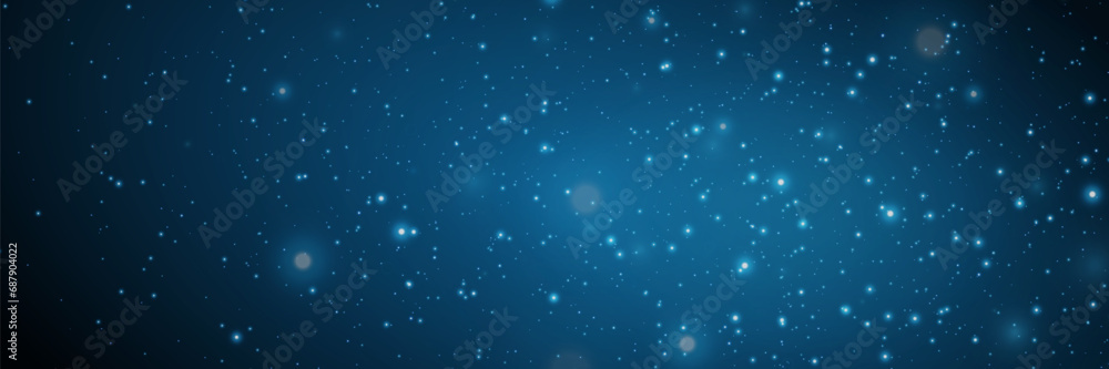 Fototapeta premium Background of abstract lights and glare of light, dust elements. Sparkling cosmic magic dust particles.
