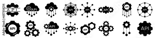 Api icon vector set. integration illustration sign collection. algorithm symbol. photo