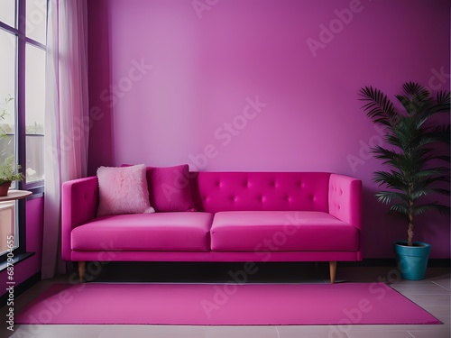 Colorful attic living room interior dining memphis design.empty wall mockup sofa and poster.white sofa and armchair.luxury home interior design Modern cozy living room beautiful house beautiful apartm