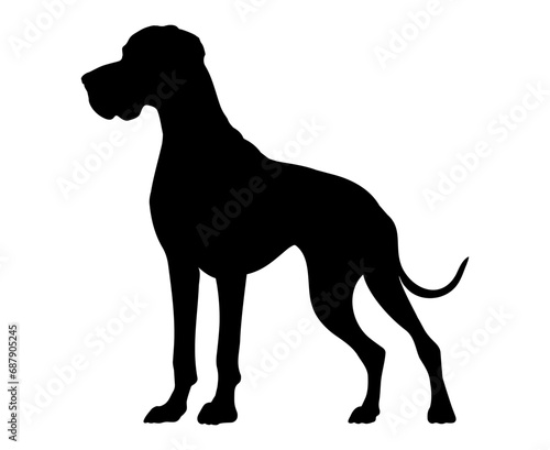 Great Dane Dog silhouette. Vector illustration © Formatoriginal