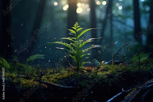 Free photo abstract blurred  green  background with plants   