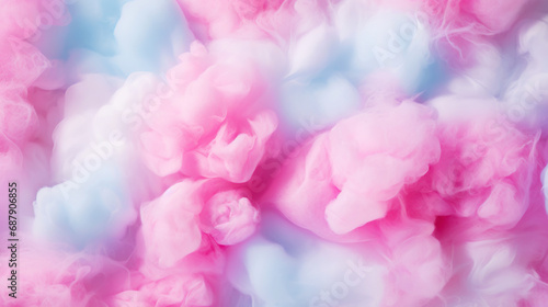 Neon pastel cotton candy background. Candy floss texture. Generative AI