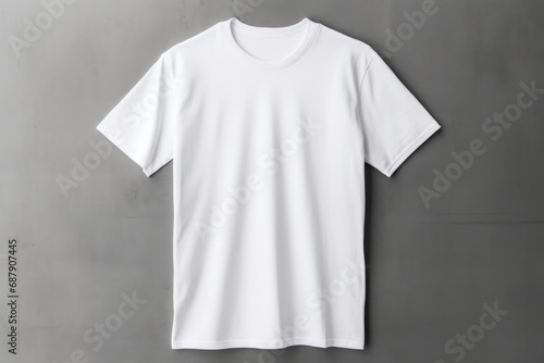 Mockup Of White Oversized Tshirt, Isolated On Background. Сoncept White Oversized Tshirt Mockup, Minimalist Design, Simple Background