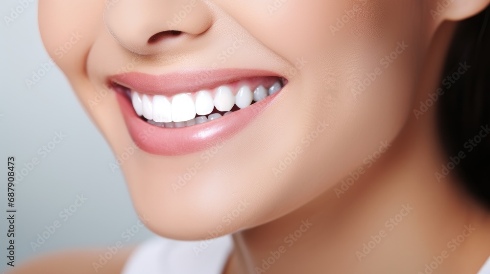 A young beautiful girl in a dentist chair smiling with beautiful white, healthy teeth. woman with white teeth A young beautiful girl in a dentist chair smiling with beautiful white, healthy teeth. woman with white teeth