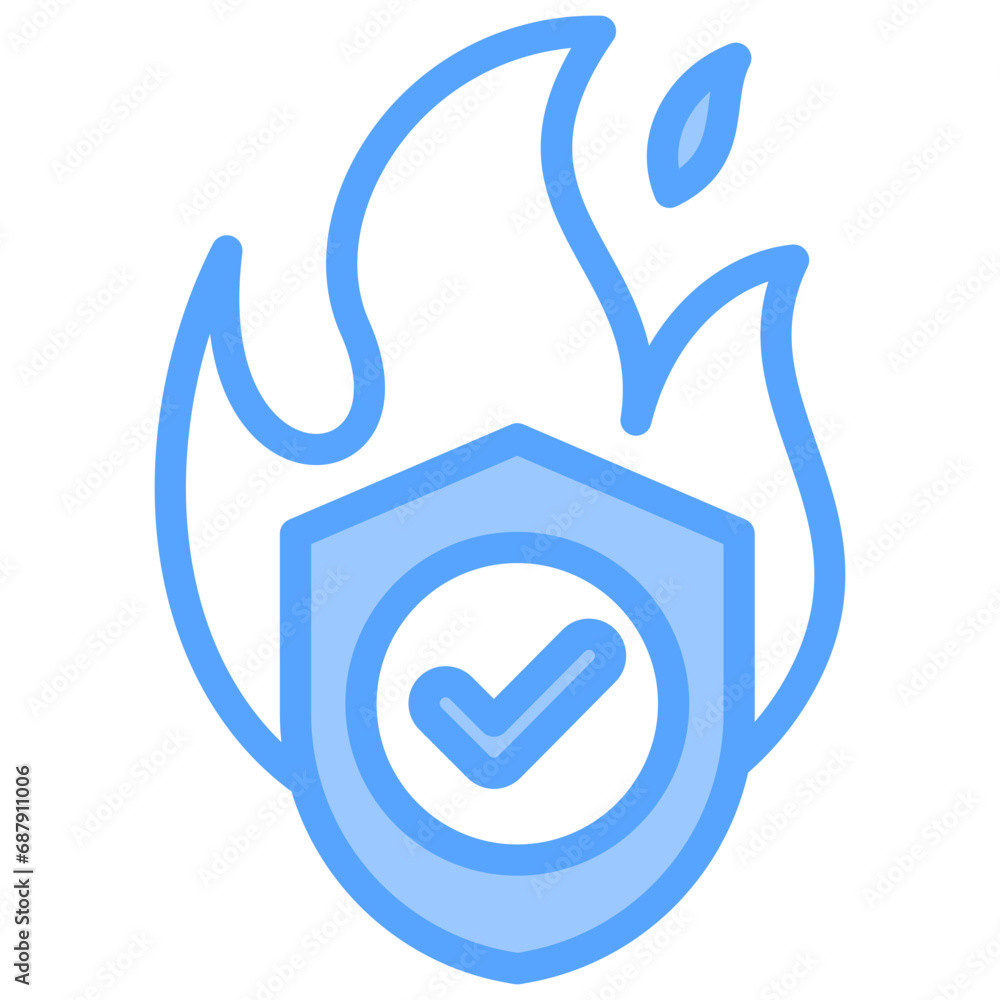Flame Insurance Blue Icon
