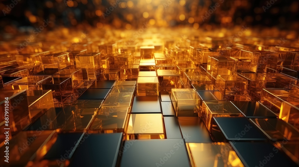 Obraz premium Nostalgic Design Touch. Vintage Golden Background