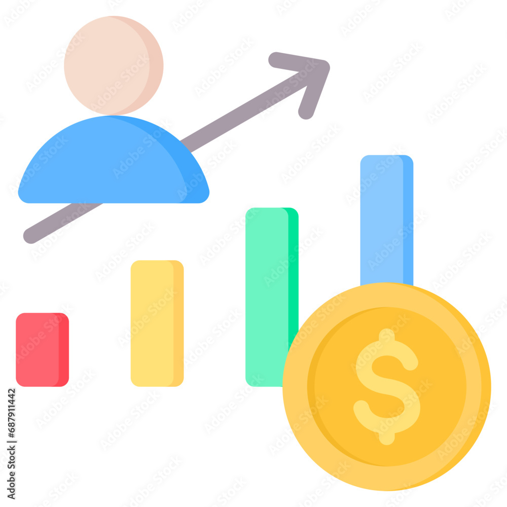 Sales Manager Flat Icon Sales Manager Flat Icon