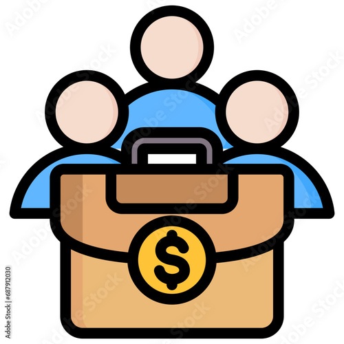 Employer Outline Color Icon