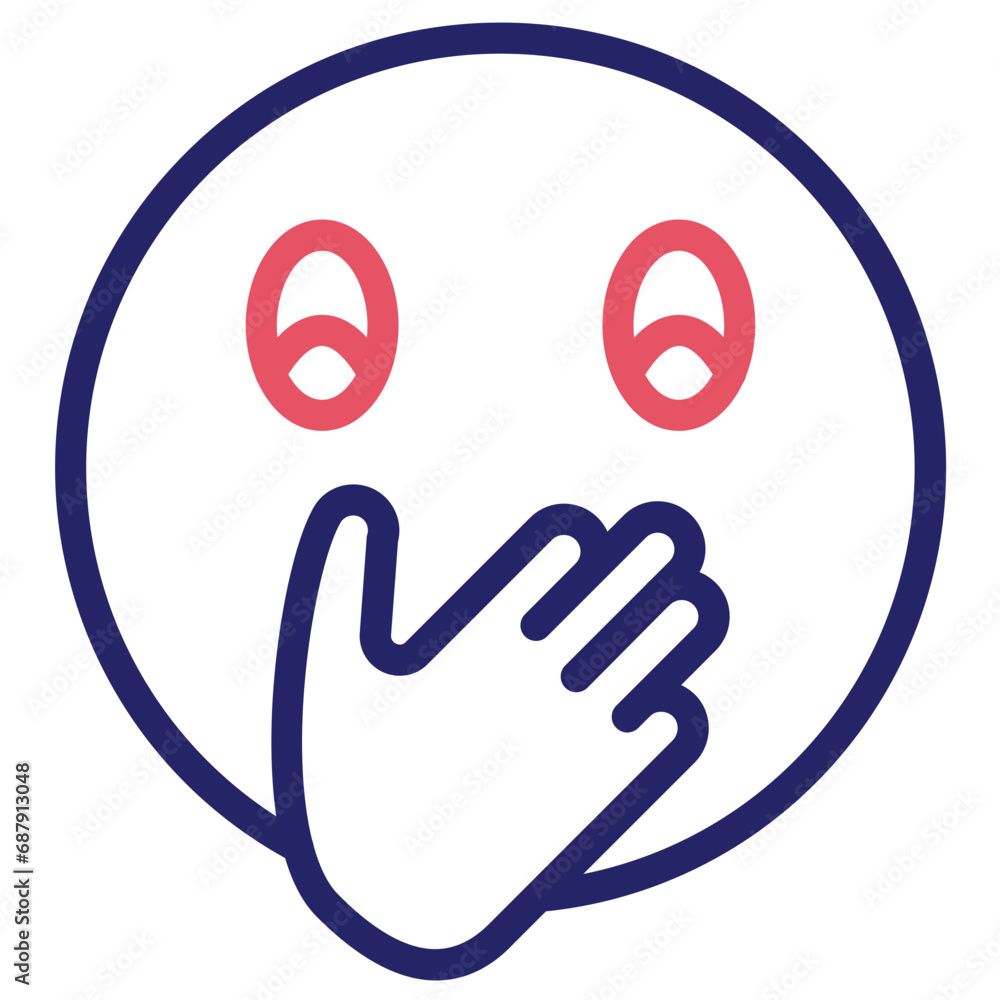 Face with Hand Over Mouth Icon Face with Hand Over Mouth Icon