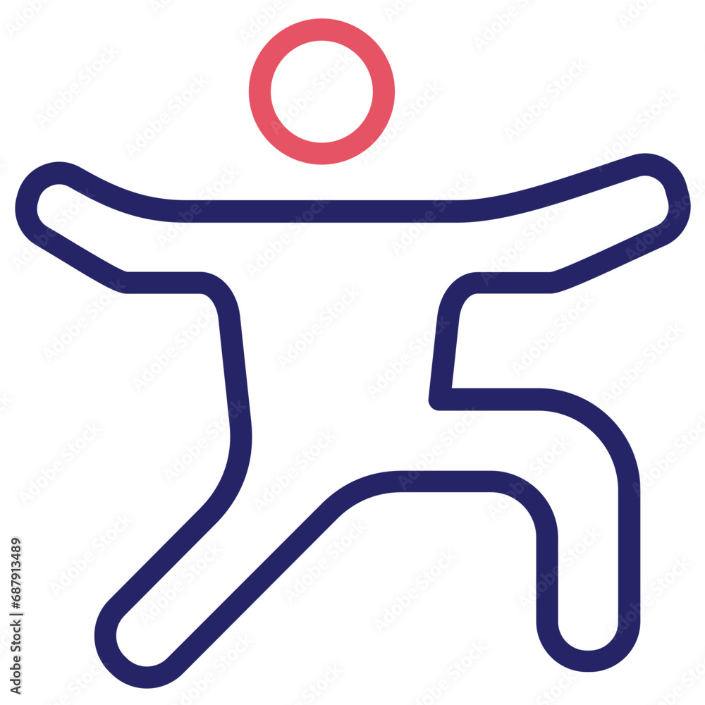 Warrior Pose Icon Warrior Pose Icon