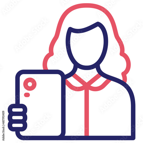 Woman Taking Selfie Icon