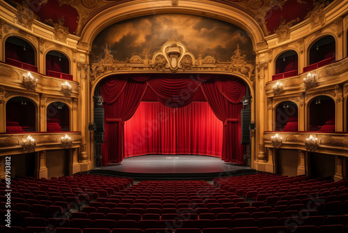 the stage of the opera house