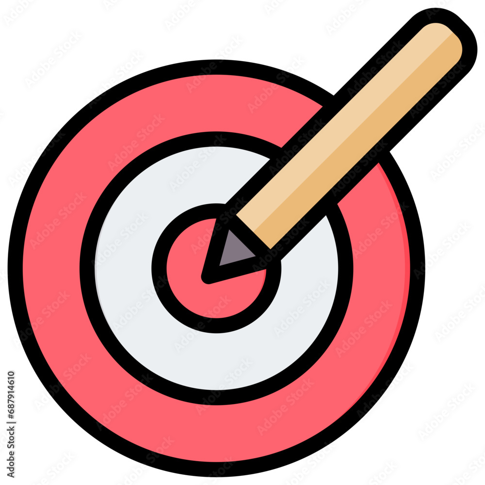 Content Target Outline Color Icon