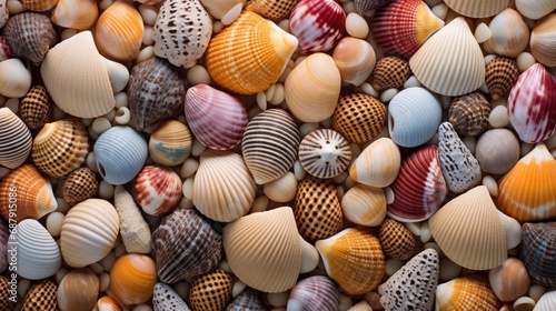 Background, texture of shells. The concept of rest, vacation, travel.