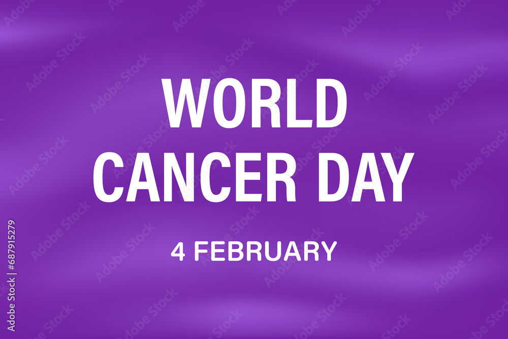 Lavender ribbon. February 4 is World Cancer Day.