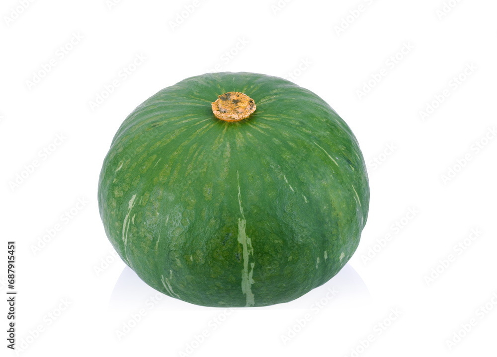 Japanese pumpkin on a white background Japanese pumpkin on a white background