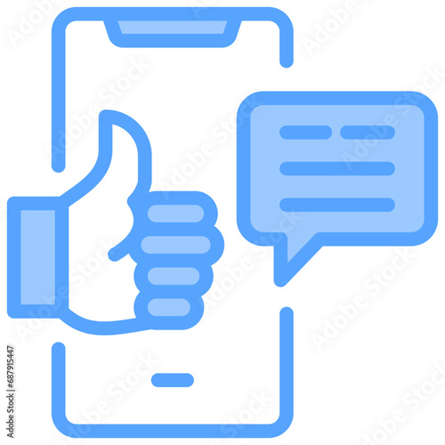 Follow Us Blue Icon